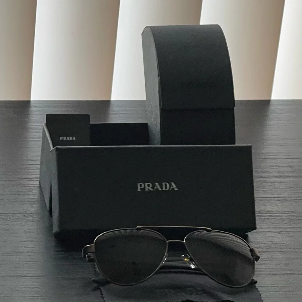 Prada Dark Brown Aviator Sunglasses
